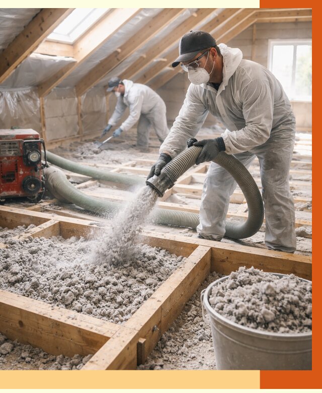 Утепление эковатой в Мичуринске от 3054 руб./м2 — монтаж и задувка | ТепломастерМчр