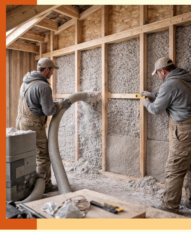 Утепление эковатой стен, потолков и перекрытий в Мичуринске