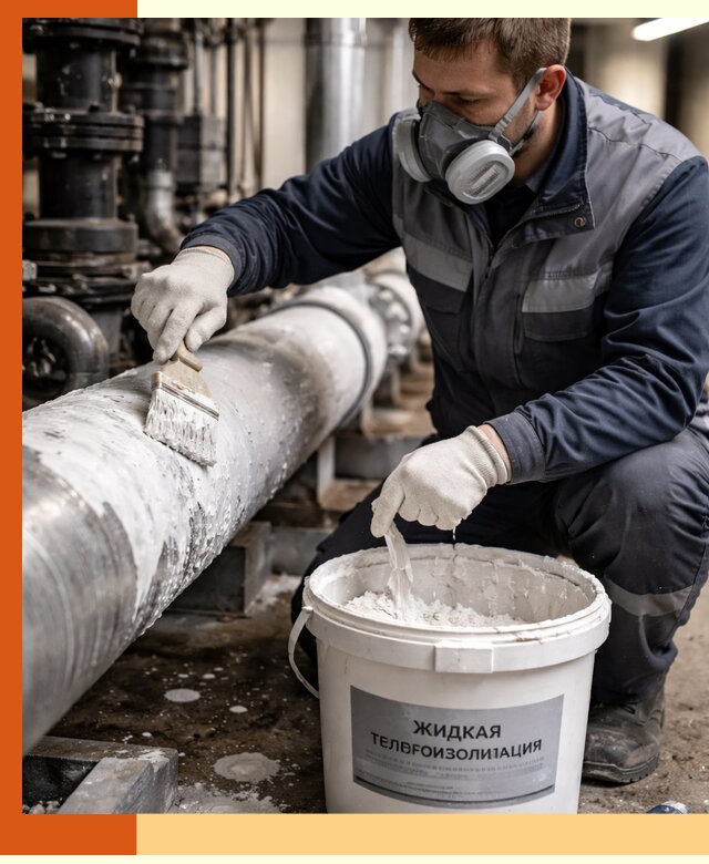 Утепление оборудования жидкой теплоизоляцией в Мичуринске
