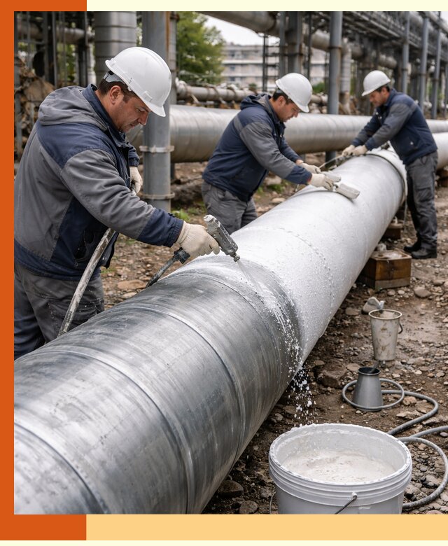 Утепление теплотрассы жидкой теплоизоляцией в Мичуринске