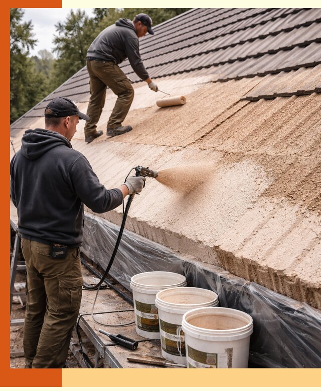 Утепление кровли жидкой пробкой в Мичуринске для домов и зданий