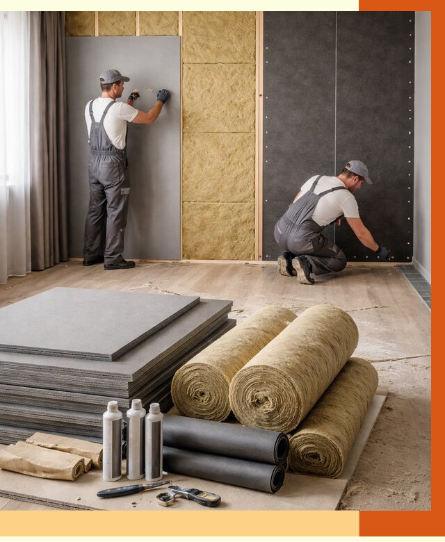 Шумоизоляция дома в Мичуринске от 4659 руб/м2 — комплексная звукоизоляция под ключ | ТепломастерМчр