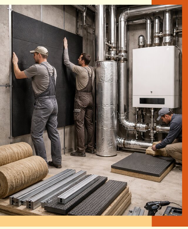 Шумоизоляция котельной в Мичуринске от 6730 руб. под ключ | Профессиональная звукоизоляция — ТепломастерМчр