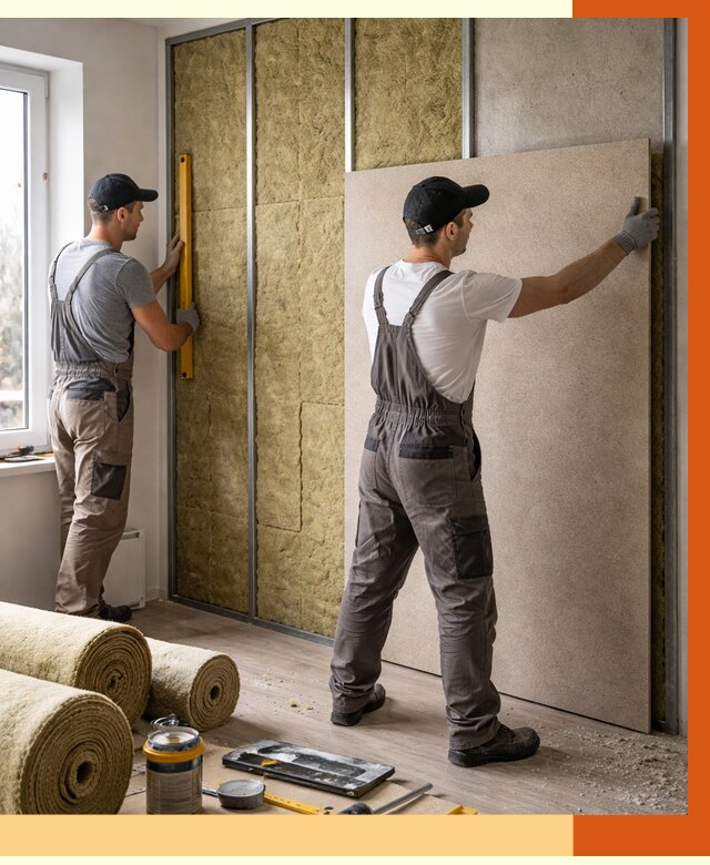 Шумоизоляция стен в Мичуринске от 4659 руб/м2 — звукоизоляция стен под ключ | ТепломастерМчр