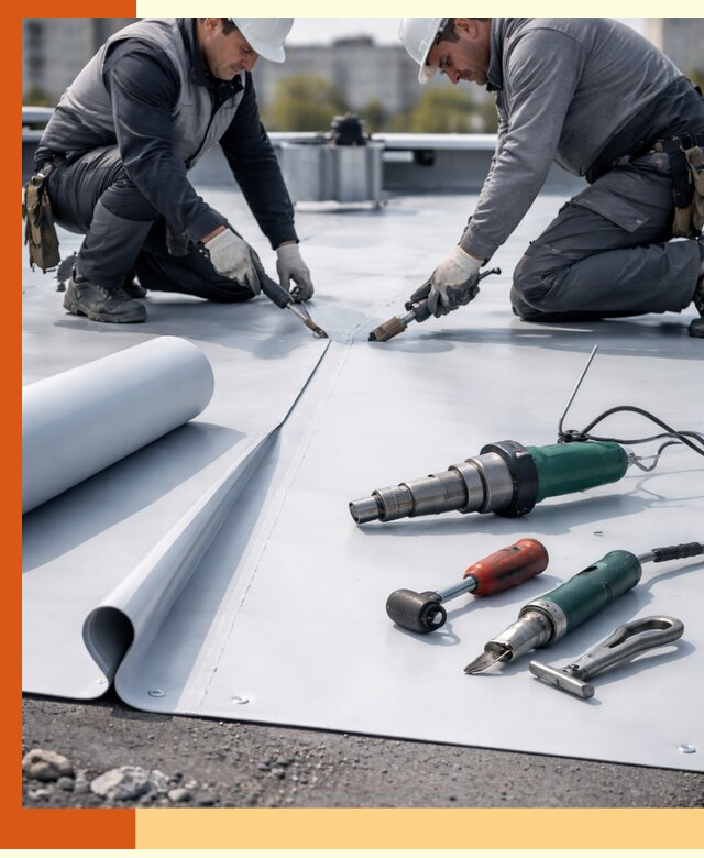 Гидроизоляция мембранной кровли в Мичуринске: монтаж и ремонт быстро