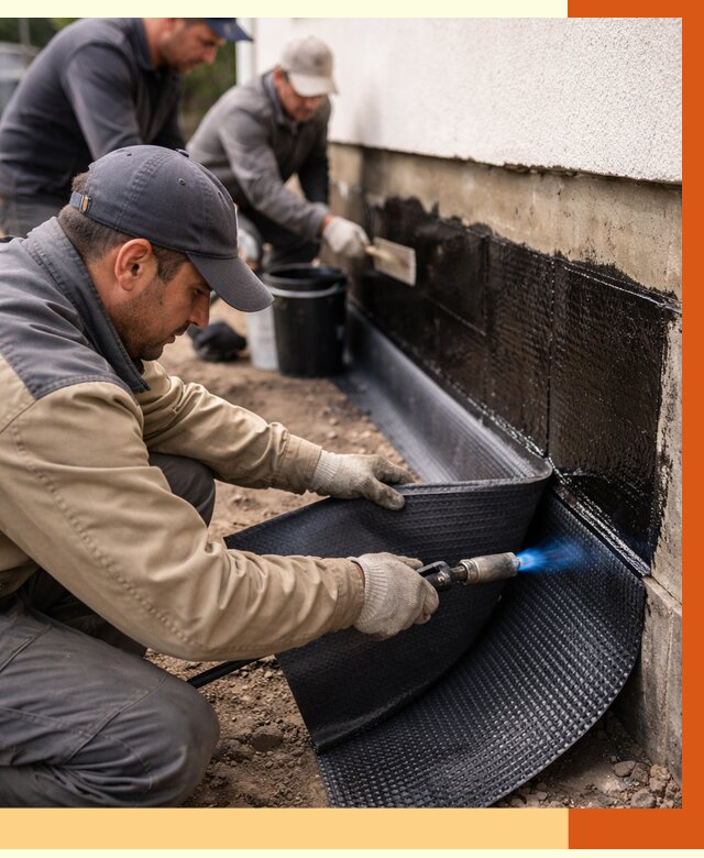 Гидроизоляция цоколя и отмостки в Мичуринске от 8801 руб. — ТепломастерМчр