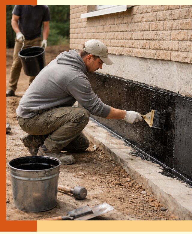 Гидроизоляция цоколя домов и зданий в Мичуринске эффективными методами