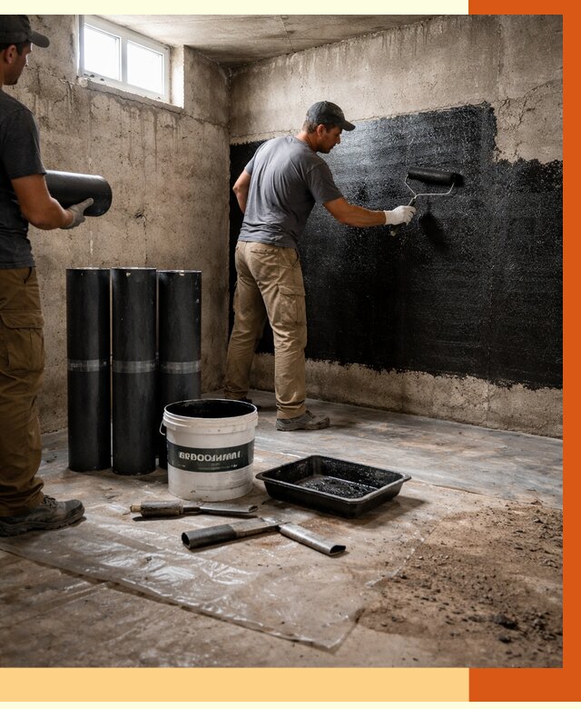 Гидроизоляция подвала в Мичуринске от 3624 руб. под ключ | Профессионально — ТепломастерМчр