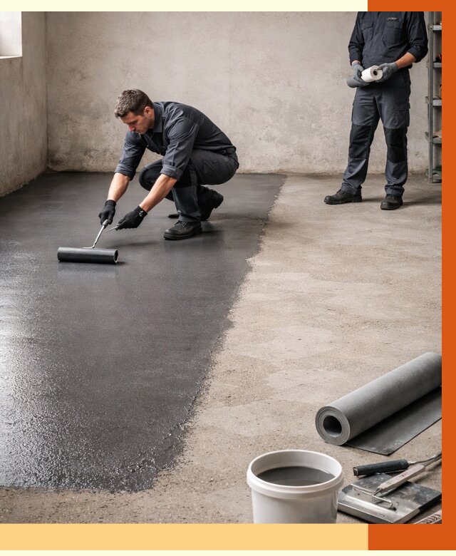 Гидроизоляция гаражного пола в Мичуринске от 3624 руб./м² — ТепломастерМчр профессионально