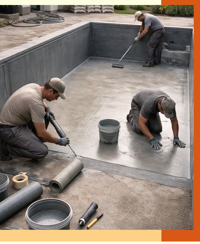 Профессиональная гидроизоляция бассейна в Мичуринске от 6730 руб. за м2 | ТепломастерМчр