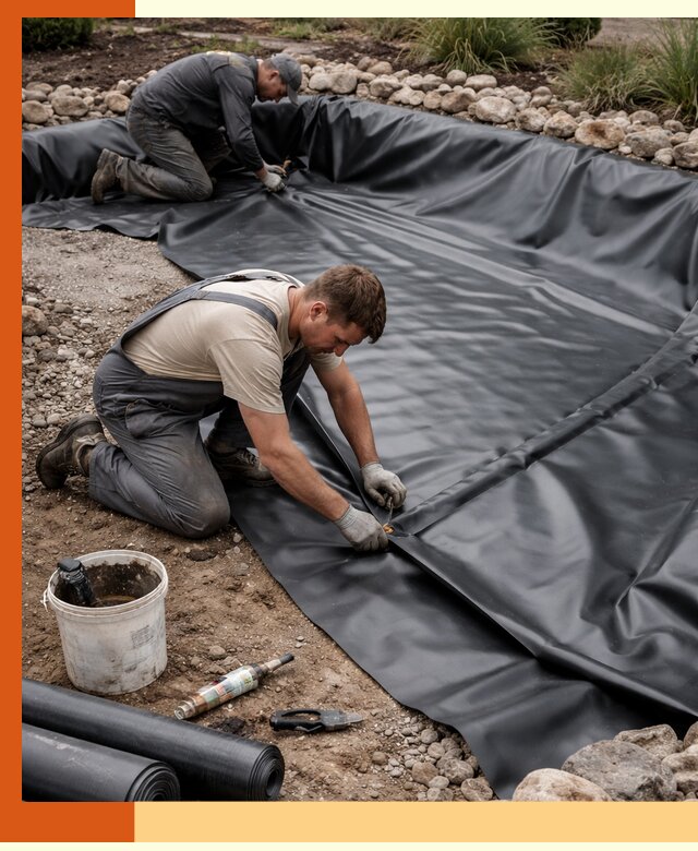 Гидроизоляция пруда в Мичуринске: надежная защита и герметизация