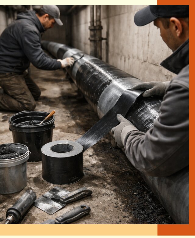 Гидроизоляция труб в Мичуринске от 2589 руб. — профессиональная герметизация | ТепломастерМчр