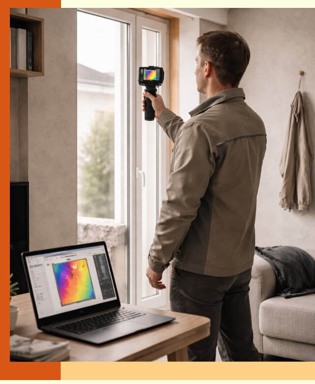 Тепловизионное обследование квартиры в Мичуринске для поиска утечек тепла