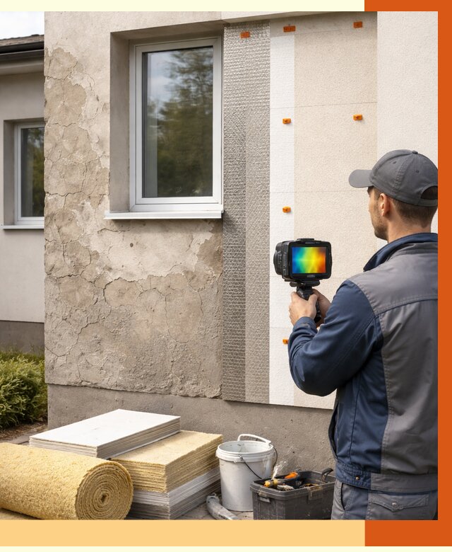 Тепловизионное обследование фасада в Мичуринске от 4659 руб. под ключ | ТепломастерМчр