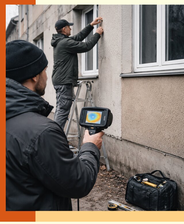 Тепловизионное обследование фасада в Мичуринске для выявления дефектов