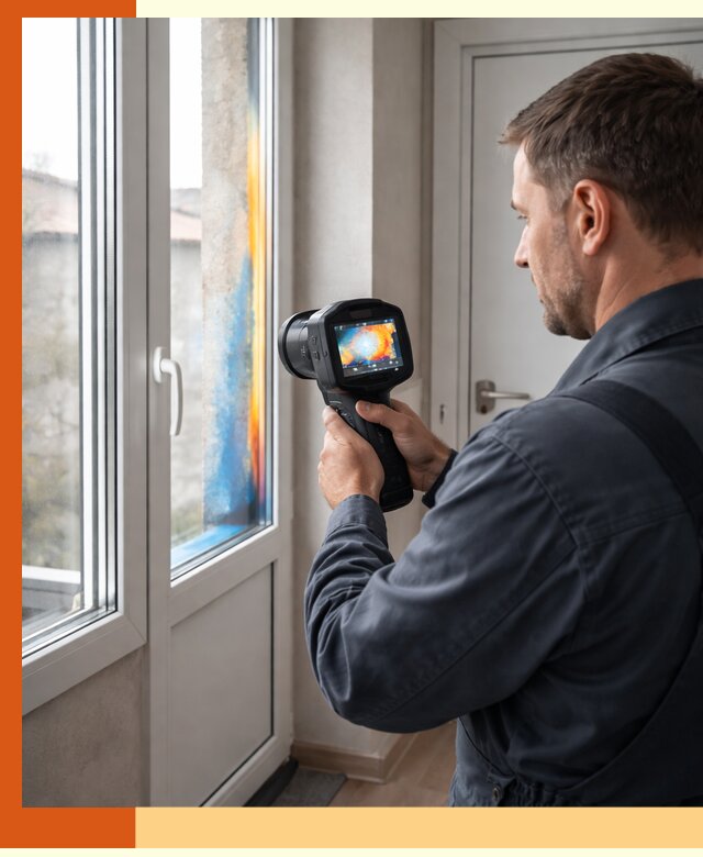 Тепловизионное обследование окон и дверей в Мичуринске
