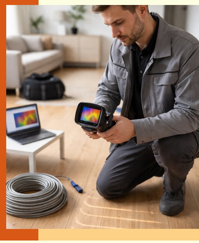 Тепловизионное обследование тёплого пола в Мичуринске для точной диагностики