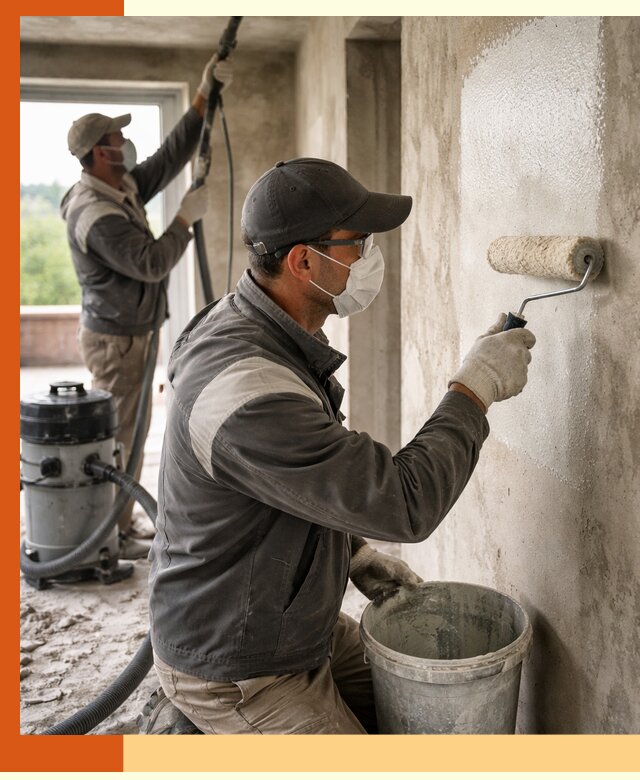 Подготовка поверхности под напыление утеплителя в Мичуринске