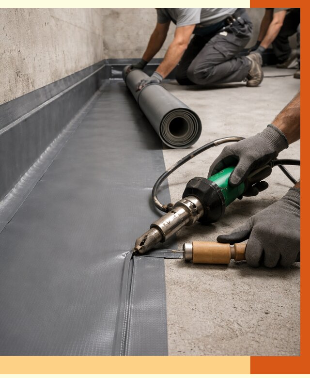 Монтаж гидроизоляционной мембраны в Мичуринске от 1030 руб/м2 | ТепломастерМчр