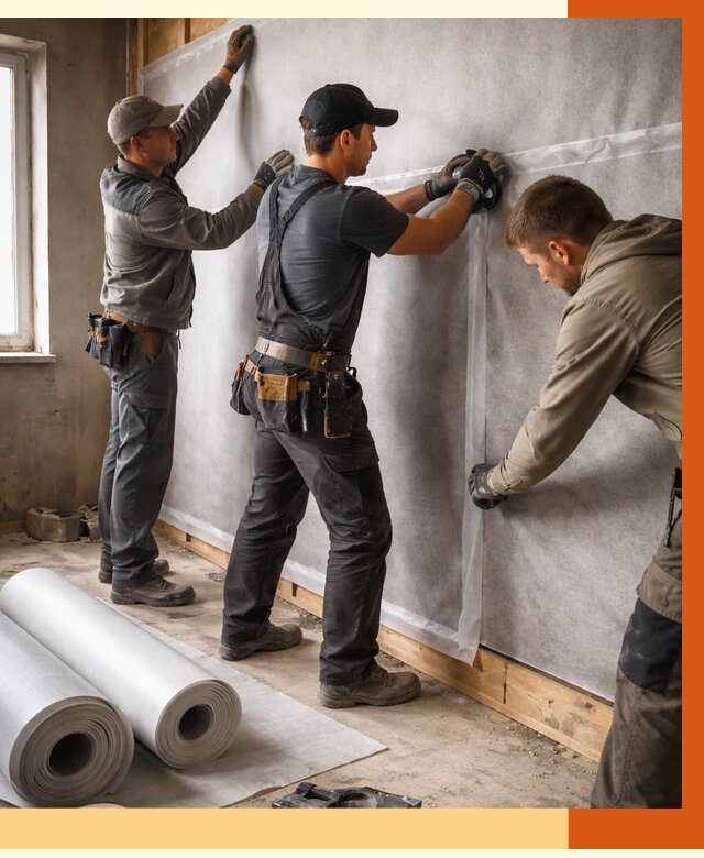 Монтаж ветроизоляции в Мичуринске от 4659 руб./м2 — профессионально | ТепломастерМчр