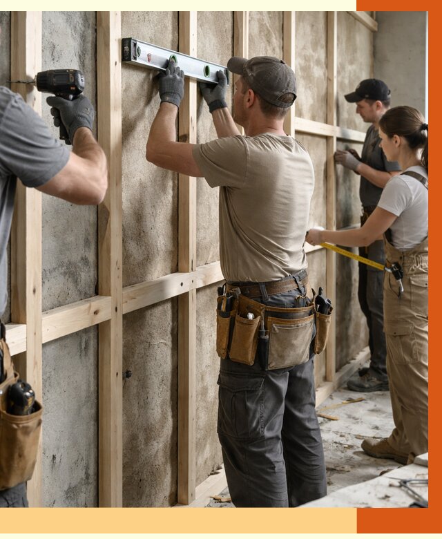 Монтаж обрешетки под утепление в Мичуринске от 1191 руб/м² | Заказать у ТепломастерМчр