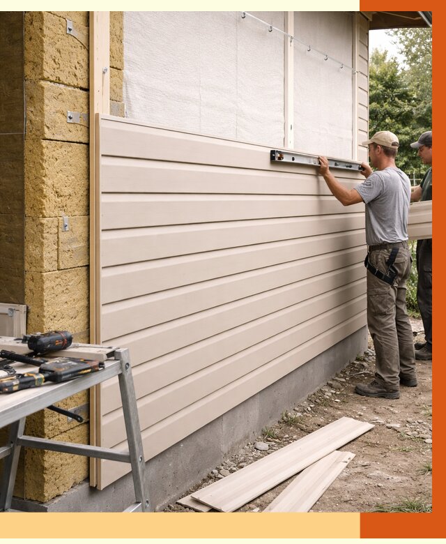 Монтаж сайдинга после утепления в Мичуринске от 1915 руб. — обшивка и облицовка | ТепломастерМчр